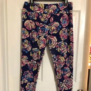 Spring Fun Abstract Big Floral LuLaRoe TC Leggings